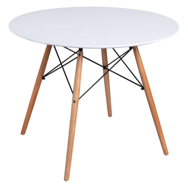 mesa tower redonda 100cm tensores branca